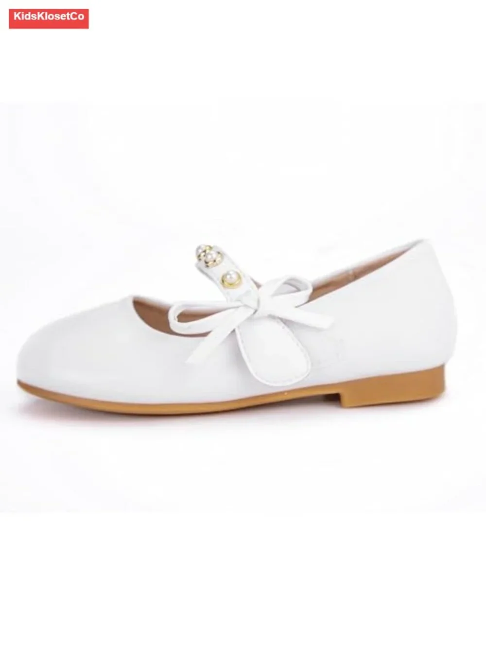 Girls Mary Jane Flat Dress Shoes Hook Loop Ballet Flats Sparkle Wedding Party